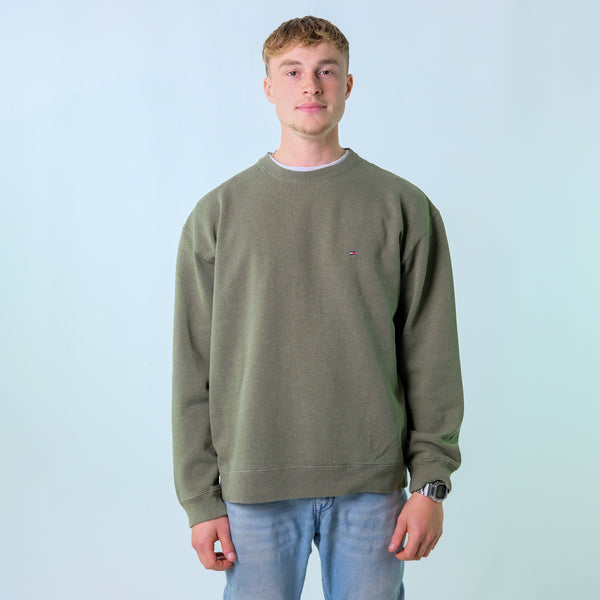Light Green y2ks Tommy Hilfiger Sweatshirt (XL)